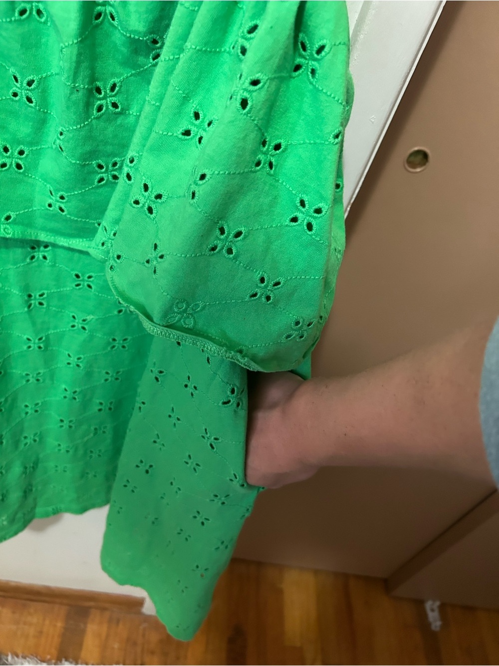 ASOS Design Green Eyelet Sundress with Ruffle - Picture 4 of 4